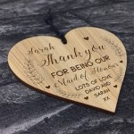 Personalised Maid Of Honour Gifts Engraved Heart Thank You Gift