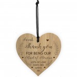 Personalised Maid Of Honour Gifts Engraved Heart Thank You Gift