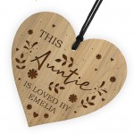 Auntie Gifts For Birthday Christmas Personalised Engraved Heart