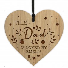 Dad Gifts For Birthday Christmas Personalised Engraved Heart