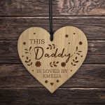 Daddy Gifts For Birthday Christmas Personalised Engraved Heart