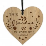 Grandma Gifts For Birthday Christmas Personalised Engraved Heart