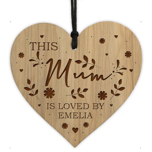 Mum Gifts For Birthday Christmas Personalised Engraved Heart