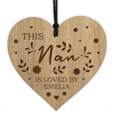 Nan Gifts For Birthday Christmas Personalised Engraved Heart