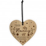Nanny Gifts For Birthday Christmas Personalised Engraved Heart