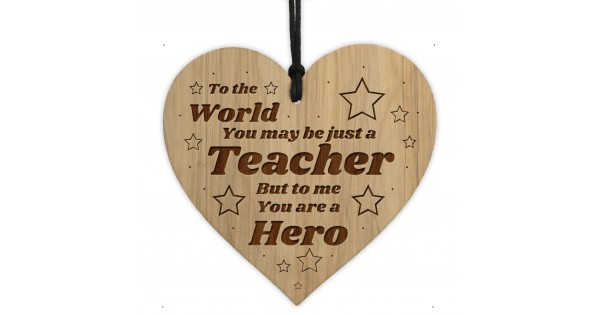 Teacher Thank You Gift Engraved Heart Teacher Gifts School