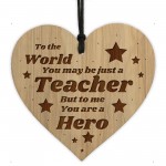 Teacher Gifts Engraved Hanging Heart Thank You Nursery School