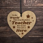 Teacher Gifts Engraved Hanging Heart Thank You Nursery School