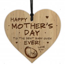 Mothers Day Gift From Bump Wood Heart Best Baby Oven Mum To Be