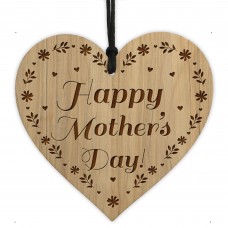 Mothers Day Gifts Mum Nan Mummy Nanny Grandma Wood Heart Plaque