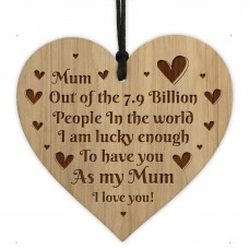 Mum Gift For Birthday Christmas THANK YOU Engraved Heart Gift