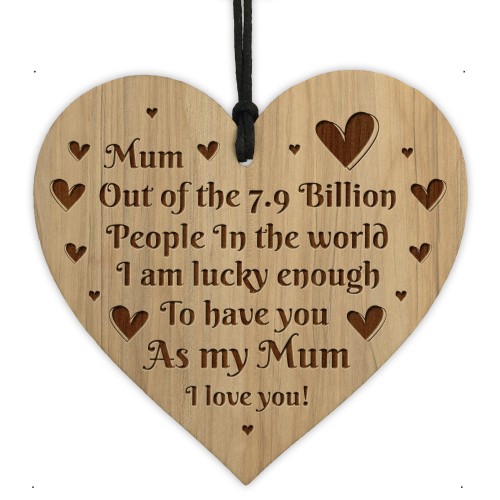 Mum Gift For Birthday Christmas THANK YOU Engraved Heart Gift