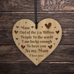 Mum Gift For Birthday Christmas THANK YOU Engraved Heart Gift