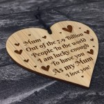 Mum Gift For Birthday Christmas THANK YOU Engraved Heart Gift