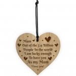 Mum Gift For Birthday Christmas THANK YOU Engraved Heart Gift