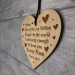 Mum Gift For Birthday Christmas THANK YOU Engraved Heart Gift