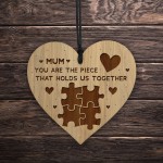 Cute Mum Gift From Daughter Son Engraved Heart Mum Birthday