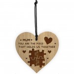 Cute Mum Gift From Daughter Son Engraved Heart Mum Birthday
