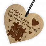 Cute Mum Gift From Daughter Son Engraved Heart Mum Birthday