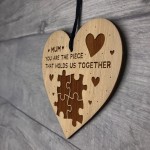 Cute Mum Gift From Daughter Son Engraved Heart Mum Birthday