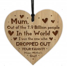 Funny Mothers Day Gift Engraved Heart Mum Gift From Daughter