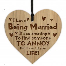 Funny Wedding Anniversary Gift For Him Her Engraved Heart