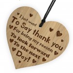 Boyfriend Girlfriend Gifts THANK YOU Engraved Heart Anniversary