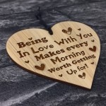 Cute Anniversary Gift For Him Her Engraved Heart Boyfriend Wife