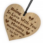 Cute Anniversary Gift For Him Her Engraved Heart Boyfriend Wife