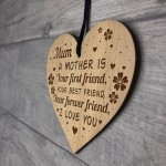 Mum Gifts Birthday Christmas Best Friend Plaque Engraved Heart