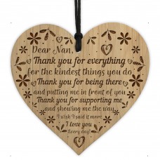 Nan Gifts For Birthday Christmas Engraved Heart Thank You Gifts