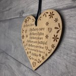 Mum Gifts Poem Wood Engraved Heart Birthday Christmas Gifts