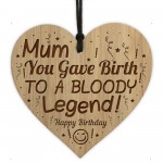 Funny Mum Birthday Gift Engraved Heart Novelty Mum Gifts