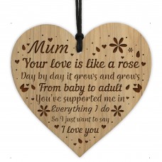 Novelty Mum Gifts Birthday Christmas Engraved Heart LOVE
