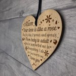 Novelty Mum Gifts Birthday Christmas Engraved Heart LOVE