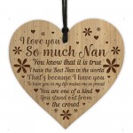 Nan Gifts Wooden Engraved Heart Nan Birthday Gift Christmas Gift