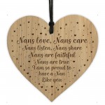 Beautiful Nan Gift For Birthday Christmas Engraved Heart