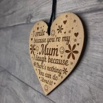 Funny Mum Gift Birthday Christmas Engraved Heart Mum Gifts