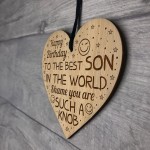 Funny Joke 18th 21st Birthday Gift For Son Engraved Heart