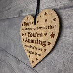 Novelty Gift For Son Engraved Heart Son Birthday Christmas Gifts