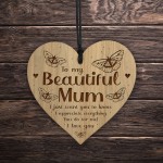 Mum Birthday Gifts BEAUTIFUL MUM Plaque Engraved Heart