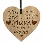 others Day Gift For BEST MUM Engraved Heart Mum Gifts