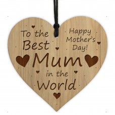 others Day Gift For BEST MUM Engraved Heart Mum Gifts