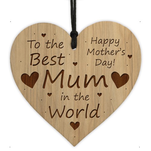 others Day Gift For BEST MUM Engraved Heart Mum Gifts