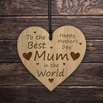 others Day Gift For BEST MUM Engraved Heart Mum Gifts