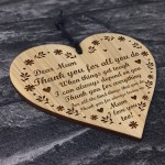 Mum I Love You Gifts Engraved Heart Mum Birthday Christmas Gifts