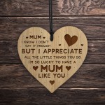 MUM GIFTS Birthday Christmas Engraved Heart Thank You Gifts