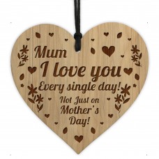 Special Mothers Day Gift Wood Heart Floral Gift For Mum