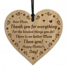 Mothers Day Gift For Mum THANK YOU Engraved Heart Daughter Son