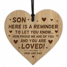 Gift For SON Engraved Heart Son Gift Ideas Birthday Christmas